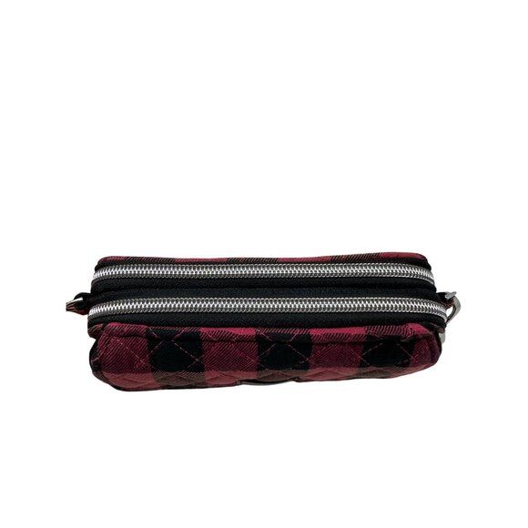 Vera Bradley Plaid Wristlet Wallet With Dual Zipper & Detachable Strap - Picture 7 of 12